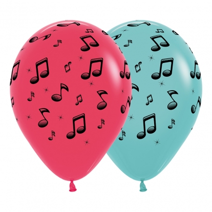 Воздушные шары "Музыкальные ноты" (25 шт./30 см)