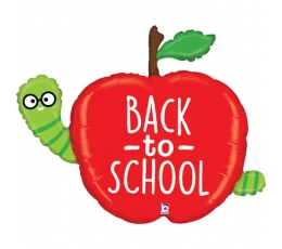 Воздушный шар из фольги "Back to School, яблоко" (46 см)