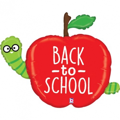 Воздушный шар из фольги "Back to School, яблоко" (46 см)