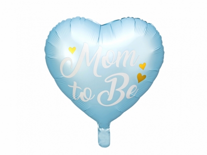 Воздушный шар из фольги "Mom to be", синий (35 см)