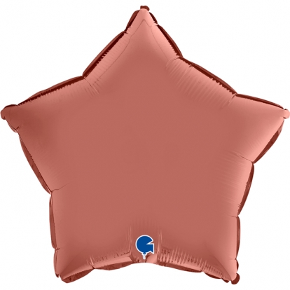 Воздушный шар из фольги "Розово - золотая звезда", матовый (46 см)