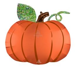 Воздушный шар из фольги "Тыква с листьями" (63х60 см).
