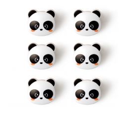 Pakuočių segtukai "Panda" (6 vnt.) 
