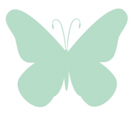 Бабочки, мятного цвета (20 шт. / Л)