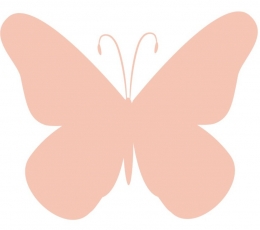 Бабочки, персиковый цвет (20 шт. / Л)