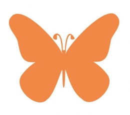 Drugeliai "Laimė M"/ oranžiniai (20 vnt.)