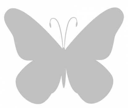 Бабочки, серый цвет (20 шт. / M)