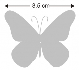 Drugeliai "Laimė M"/ pilki (20 vnt.) 1