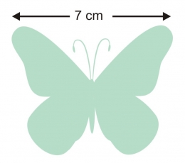 Drugeliai " Laimė - S"/mėtinė (20 vnt.) 1