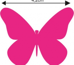 Drugeliai "Laimė XS"/ avietiniai (20 vnt.) 2