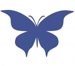 Бабочки, темно-синие (20 шт. / Л)