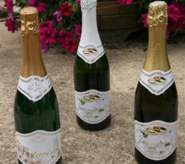 Etiketė buteliui "Vestuvinis šampanas"  2