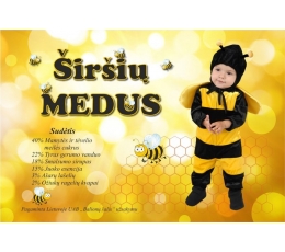 Etiketės "Širšių Medus" su vaiku (5 vnt.)