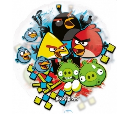 Фольгированный шарик "Angry Birds" / прозрачный (66 см)