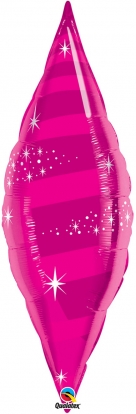 Folinis balionas "Ryškiai rožinis lapas" (30x106cm.)