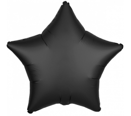 Folinis balionas "Juoda žvaigždė" (19" 43 cm.)
