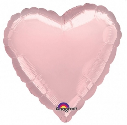 Folinis balionas ant pagaliuko "Rožinio aukso širdelė" (23cm)