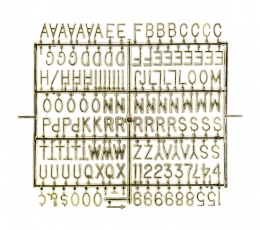 Medinis rėmelis / raidės ir skaičiai (1 vnt./+/- 31x29 cm.) 2