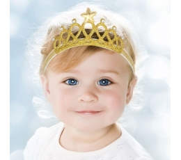 Medžiaginė tiara, auksinė 