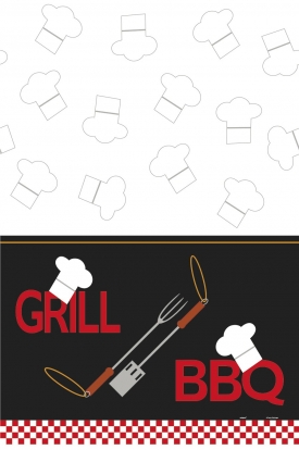 Plastikinė staltiesė "Barbekiu (BBQ)" (2.13m x 1.37m)