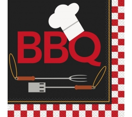Popierinės servetėlės "Barbekiu (BBQ)" (16 vnt./33x33 cm)