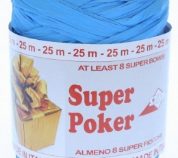 Rafija-juosta melsva "Super Poker" (25m)