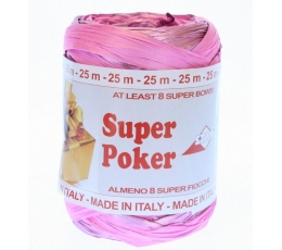 Rafija-juosta rožinė "Super Poker" (25m)