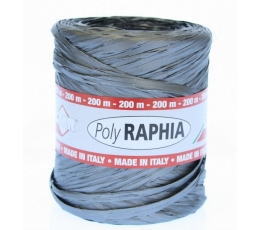 Rafija tamsiai pilka "Poly Raphia" (200m./R74)