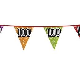 Vėliavėlių girlianda "100", įvairiaspalvė (8 m.) 0