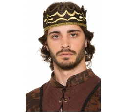 Viduramžių karaliaus karūna / juoda (1 vnt.)