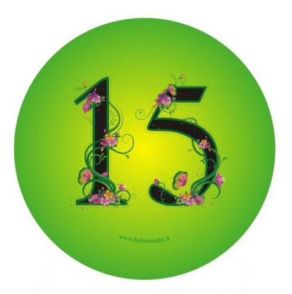 Ženkliukas. Gėlės "15" (7.7 cm.)