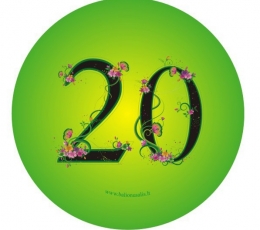 Žetons. Ziedi "20" (7,7 cm.)