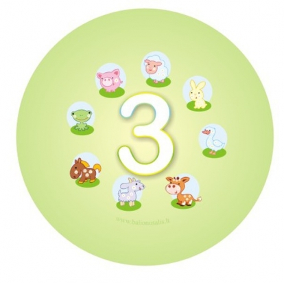 Ženkliukas. Gyvūnėliai "3" (5.5cm.)