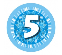 Ženkliukas"Melsvi balionėliai-5" (7,7cm.)