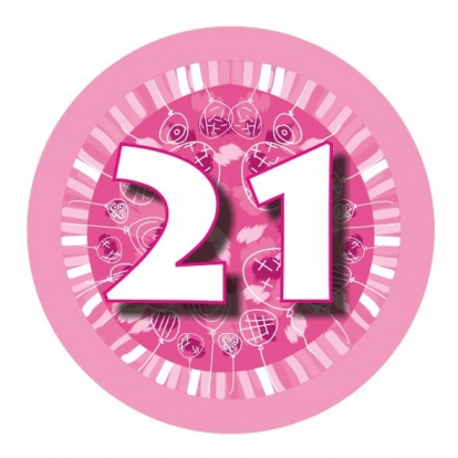Žetons  "Rozā baloni -21" (7,7cm)
