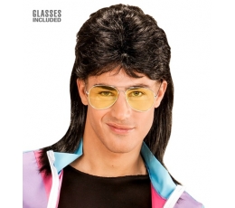 Perukas su akiniais "80s style"