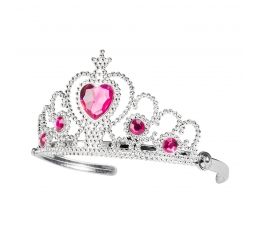 Princesės tiara su rožiniais deimantais