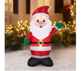 Pripučiama šviečianti dekoracija "Kalėdų Senelis" (65x55x120 cm/3 LED)