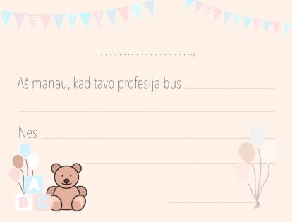 Profesijų spėjimo kortelės "Meškutis" (10 vnt.)