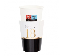 Puodeliai "Happy 18" (8 vnt./250 ml)