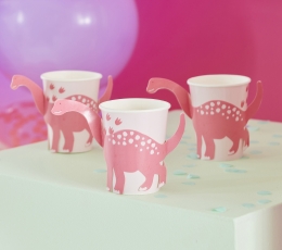 Puodeliai "Rožiniai dinozaurai" (8 vnt./255 ml) 2