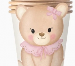 Puodeliai su dekoracijomis "Rausvas meškutis" (6 vnt./270 ml) 1