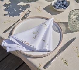 Servetėlė "Lamina", medžiaginė balta  (45x45 cm) 4