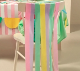 Sienos dekoracija iš juostų, pastelinė 1