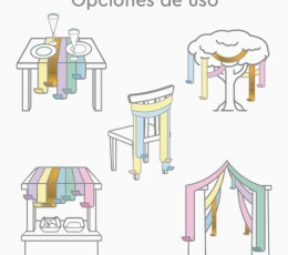 Sienos dekoracija iš juostų, pastelinė 2