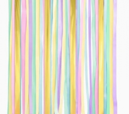 Sienos dekoracija iš juostų, pastelinė 3