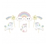Smeigtukai-dekoracijos "Baby Unicorn" (6 vnt.)