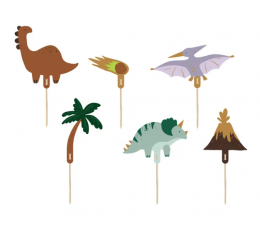 Smeigtukai-dekoracijos "Dinozaurai" (6 vnt.)
