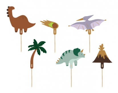 Smeigtukai-dekoracijos "Dinozaurai" (6 vnt.)