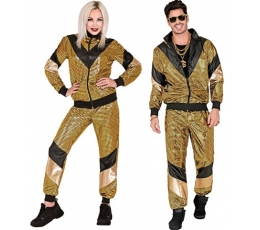 Sportinis karnavalinis kostiumas "The 80s juodai auksinis " (L)